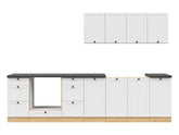 Junona Line kjøkkensett - Hvit/Eik - 300 cm